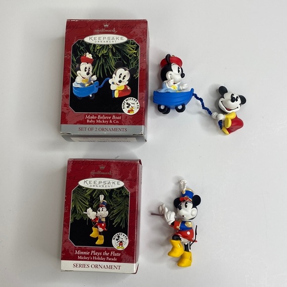 Vintage Minnie Mouse HALLMARK KEEPSAKE Lot of 2 Christmas Ornaments - Picture 2 of 10